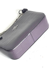 Load image into Gallery viewer, Coach Nolita 19 Shoulder Bag CN382 Croc Embossed Leather Clutch Chain Amethyst