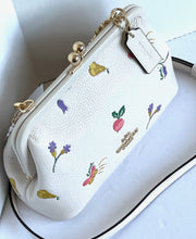 Load image into Gallery viewer, Coach Nora Kisslock Crossbody Womens Leather White Garden Print C8335