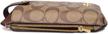 Load image into Gallery viewer, Coach Phone Crossbody North South C7397 Brown Leather Signature Canvas Bag