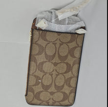 Load image into Gallery viewer, Coach North South Phone Crossbody C7397 Brown Leather Signature Canvas Bag