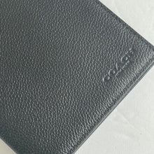 Load image into Gallery viewer, Coach Passport Case Black Calf Leather Slim Wallet 93604 Travel ORIGPKG