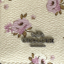 Load image into Gallery viewer, Coach Pink Floral Zip Card Case CAU43 ID Wallet Lilac Leather Chain Strap ORGPKG