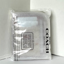 Load image into Gallery viewer, Coach Pink Floral Zip Card Case CAU45 ID Wallet Beige Leather Chain Strap ORGPKG