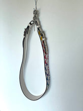 Load image into Gallery viewer, Coach CJ952 Replacement Strap Rainbow Leather White Canvas Crossbody Handbag