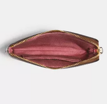 Load image into Gallery viewer, Coach Signature Corner Zip Small Wristlet Evergreen Floral Khaki 6860 Womens