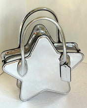 Load image into Gallery viewer, Coach Silver Star Crossbody Bag Small Mirror Metallic Leather CN700 Top Handles
