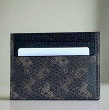 Load image into Gallery viewer, Coach Slim Card Case Horse Carriage Brown Truffle Canvas Leather 4910 ORGPKG