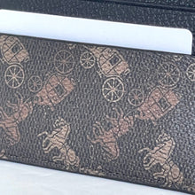 Load image into Gallery viewer, Coach Slim Card Case Horse Carriage Brown Truffle Canvas Leather 4910 ORGPKG