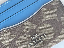 Load image into Gallery viewer, Coach Slim Id Card Case Wallet CH415 Leather Signature Canvas Blue