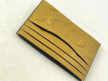 Load image into Gallery viewer, Coach Slim Id Card Case Wallet Yellow Patent Leather Signature Logo CU19