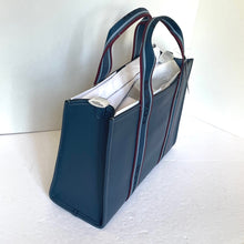 Load image into Gallery viewer, Coach Smith Tote Medium Blue Leather Crossbody Bag Cu997 ORIGPKG