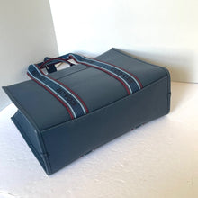 Load image into Gallery viewer, Coach Smith Tote Medium Blue Leather Crossbody Bag Cu997 ORIGPKG