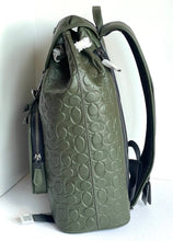 Load image into Gallery viewer, Coach Sullivan Backpack Signature Leather C9868 Mens Large Green Laptop Sleeve
