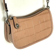 Load image into Gallery viewer, Coach Swinger Bag 20 Croc Embossed Leather Buff Shoulder Bag 80s CP024