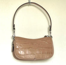 Load image into Gallery viewer, Coach Swinger Bag 20 Croc Embossed Leather Buff Shoulder Bag 80s CP024