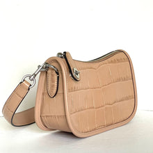 Load image into Gallery viewer, Coach Swinger Bag 20 Croc Embossed Leather Buff Shoulder Bag 80s CP024