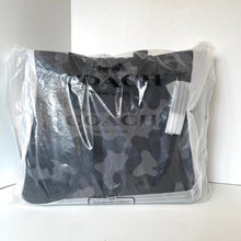 Load image into Gallery viewer, Coach Tote 38 CY805 Large Gray Camo Canvas Leather Carryall Shoulder Bag