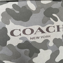 Load image into Gallery viewer, Coach Tote 38 CY805 Large Gray Camo Canvas Leather Carryall Shoulder Bag
