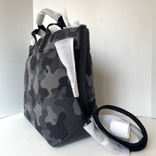 Load image into Gallery viewer, Coach Tote 38 CY805 Large Gray Camo Canvas Leather Carryall Shoulder Bag