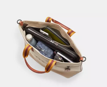 Load image into Gallery viewer, Coach Tote 38 Camo Print Large Canvas Leather Carry-All Shoulder Bag CL396