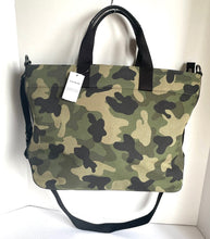 Load image into Gallery viewer, Coach Tote 38 Camo Print Large Canvas Leather Carry-All Shoulder Bag CL396