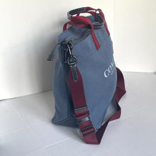 Load image into Gallery viewer, Coach Tote Bag 38 Shoulder Bag Blue Canvas Leather CJ486 Medium Zip Top