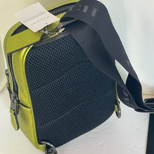 Load image into Gallery viewer, Coach Track Pack 14 Sling Metallic Leather Crossbody CP141 Shoulder Bag Citrine