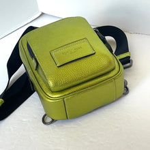 Load image into Gallery viewer, Coach Track Pack 14 Sling Metallic Leather Crossbody CP141 Shoulder Bag Citrine
