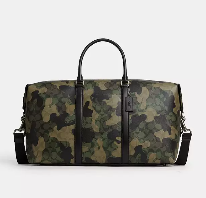 Coach cheap Mens Womens Unisex Briefcase Leather Camo Camouflage Brown Green Black