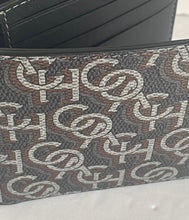 Load image into Gallery viewer, Coach Wallet 3 In 1 Mens CF134 Large Black Monogram Billfold ID 2 Piece Removable