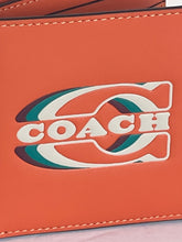 Load image into Gallery viewer, Coach Wallet 3 In 1 Mens CH084 Large Orange Leather Billfold ID 2 Piece Removable