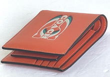 Load image into Gallery viewer, Coach Wallet 3 In 1 Mens CH084 Large Orange Leather Billfold ID 2 Piece Removable