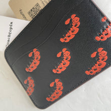 Load image into Gallery viewer, Coach Wavy Card Case Caterpillar Coachtopia Black Leather CQ866 Wallet