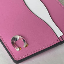 Load image into Gallery viewer, Coach Wavy Zip Card Case Wallet Coachtopia Pink Leather Key Ring CBM04
