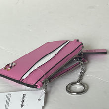 Load image into Gallery viewer, Coach Wavy Zip Card Case Wallet Coachtopia Pink Leather Key Ring CBM04