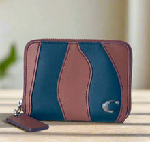 Load image into Gallery viewer, Coach Zip Around Wallet Coachtopia Brown Wavy Stripe Upcrafted Leather CQ865