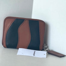 Load image into Gallery viewer, Coach Zip Around Wallet Coachtopia Brown Wavy Stripe Upcrafted Leather CQ865