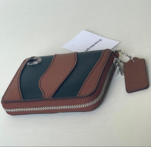 Load image into Gallery viewer, Coach Zip Around Wallet Coachtopia Brown Wavy Stripe Upcrafted Leather CQ865