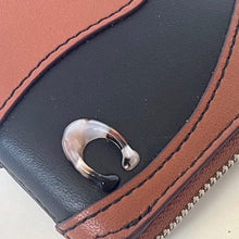 Load image into Gallery viewer, Coach Zip Around Wallet Coachtopia Brown Wavy Stripe Upcrafted Leather CQ865