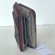 Load image into Gallery viewer, Coach Zip Around Wallet Coachtopia Brown Wavy Stripe Upcrafted Leather CQ865