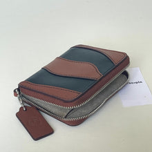 Load image into Gallery viewer, Coach Zip Around Wallet Coachtopia Brown Wavy Stripe Upcrafted Leather CQ865