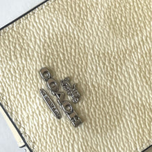 Load image into Gallery viewer, Coach Zip Card Case CW883 ID Wallet Yellow Signature Canvas Chain Strap ORGPKG