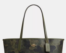 Load image into Gallery viewer, Coach City Tote Signature Canvas Camo Green Large CV953 Shoulder Bag ORGPKG