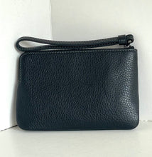 Load image into Gallery viewer, Black leather wristlet on a white background