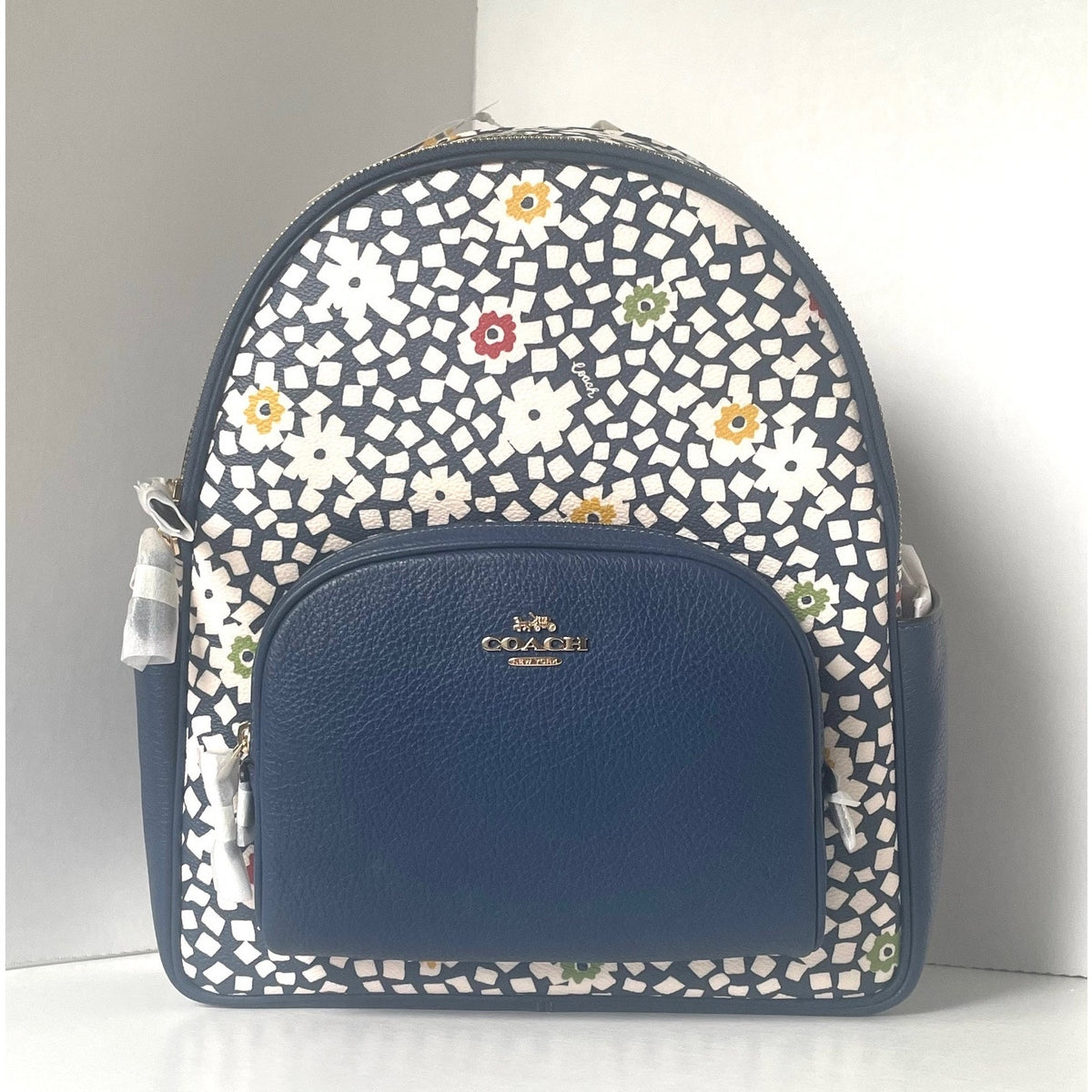 Coach Court Floral Large Backpack Blue Leather School Office Bag CBM23 – Luxe Fashion Finds Coach Court Floral Large Backpack Blue Leather School Office Bag CBM23 – Luxe Fashion Finds