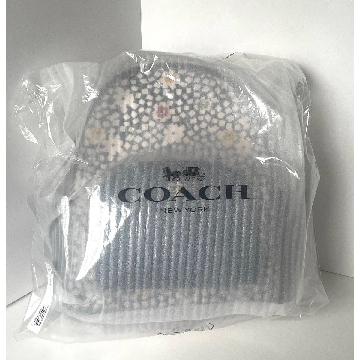 coach backpack blue and white Coach Court Floral Large Backpack Blue Leather School Office Bag CBM23 – Luxe Fashion Finds