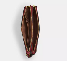 Load image into Gallery viewer, Coach Double Zip Phone Wallet Cherry Print Signature Canvas Wristlet CZ763