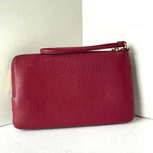 Load image into Gallery viewer, Coach Double Zip Phone Wallet Cherry Print Signature Canvas Wristlet CZ763