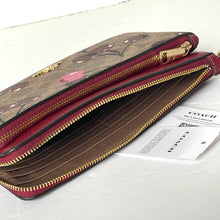 Load image into Gallery viewer, Coach Double Zip Phone Wallet Cherry Print Signature Canvas Wristlet CZ763