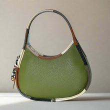 Load image into Gallery viewer, Coach Ergo Bag Coachtopia Colorful Binding Olive Shoulder Bag 90s Leather CL701